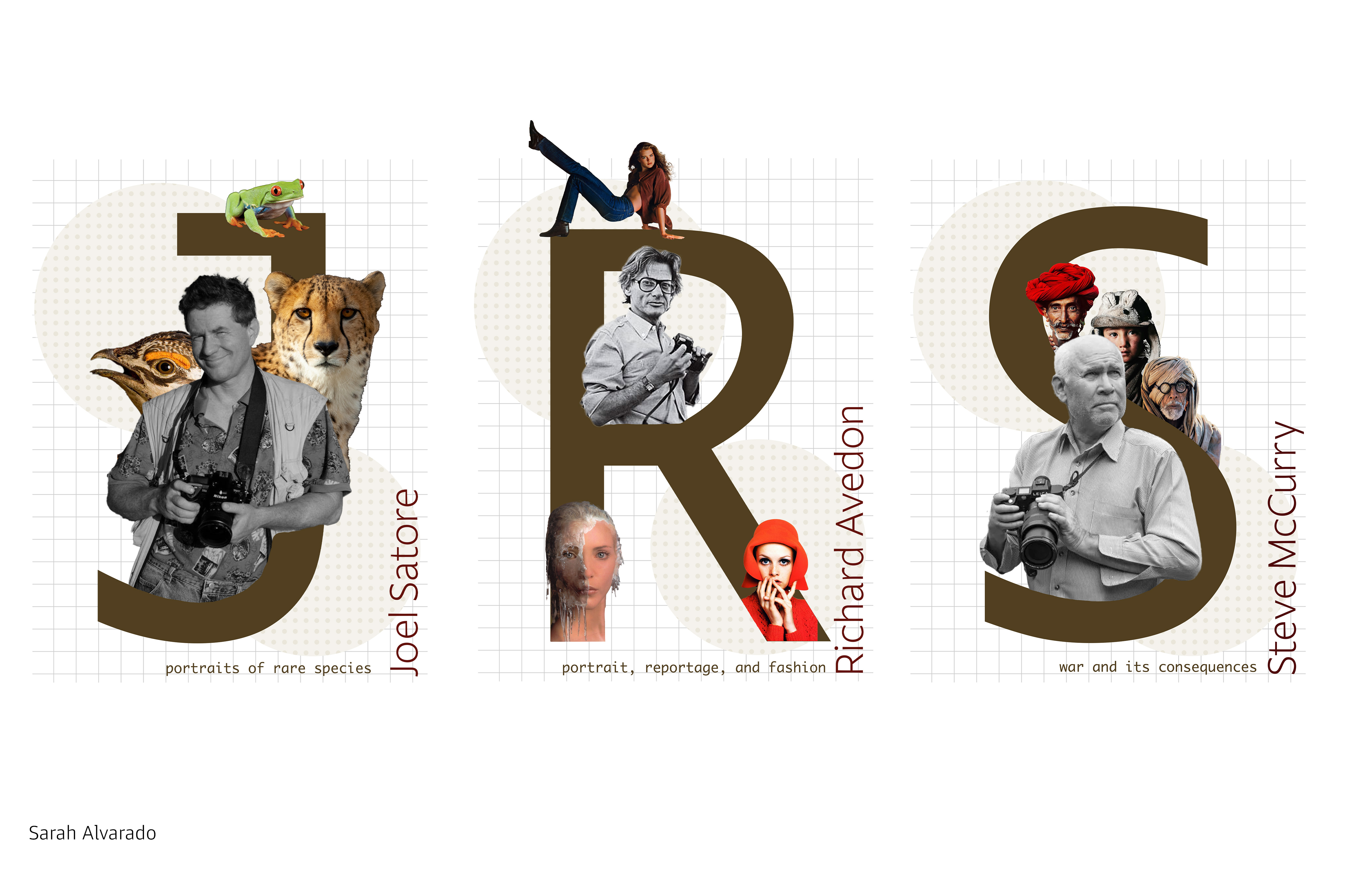 Collage of famous photographers